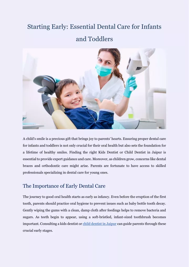 PPT - Essential Dental Care for Infants and Toddlers PowerPoint ...