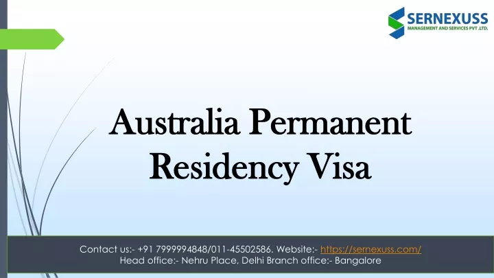 australia permanent residency visa