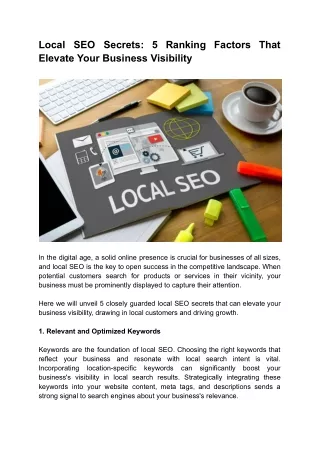 Local SEO Secrets_ 5 Ranking Factors That Elevate Your Business Visibility
