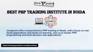 Best php Training institute in noida