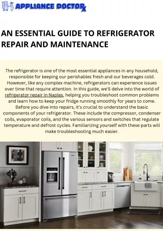 Expert Refrigerator Repair in Naples | Fast and Reliable Service