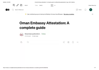 Oman Embassy Attestation | Meaembassyattestation