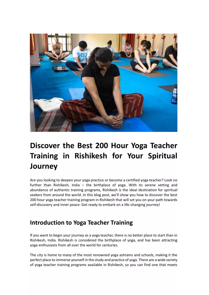 discover the best 200 hour yoga teacher training