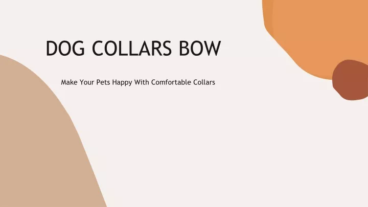 dog collars bow