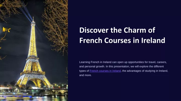 discover the charm of french courses in ireland