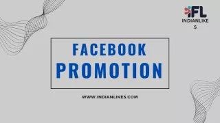 Facebook Promotion Services - IndianLikes.com