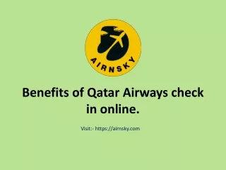 benefits of qatar airways check in online