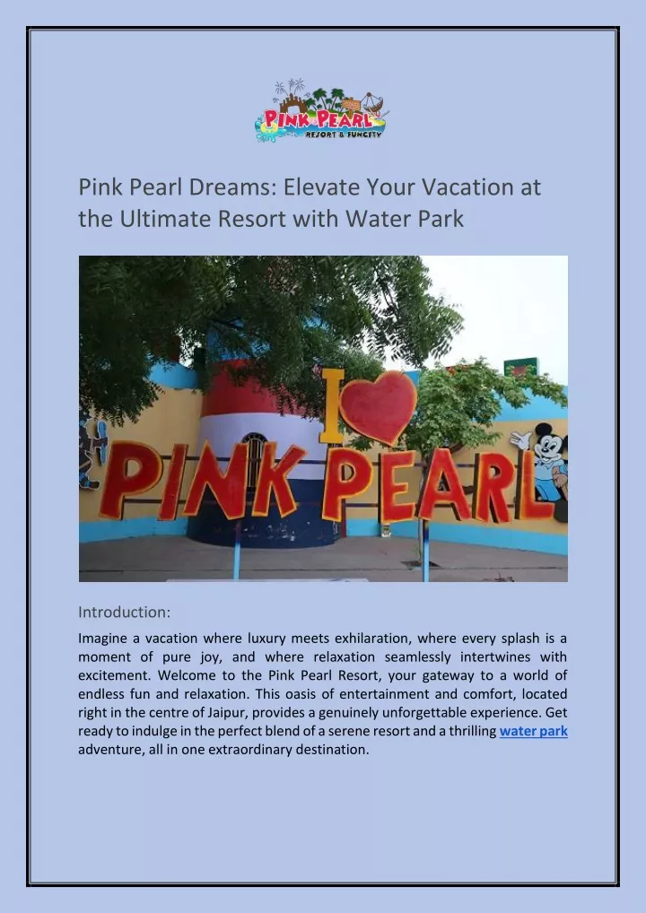 pink pearl dreams elevate your vacation