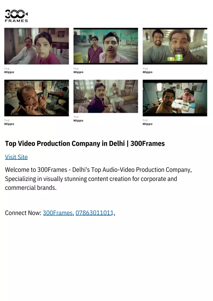 top video production company in delhi 300frames