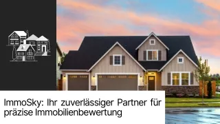 Ihr Schlüssel zu Smart Selling: Die Immobilienbewertungskompetenz von ImmoSky