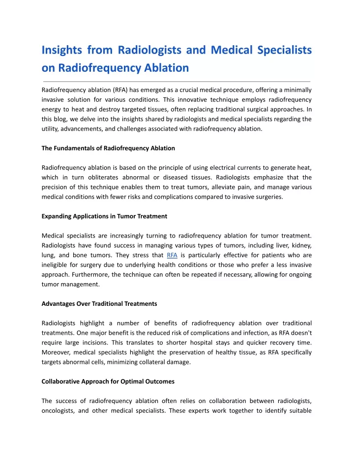 insights from radiologists and medical