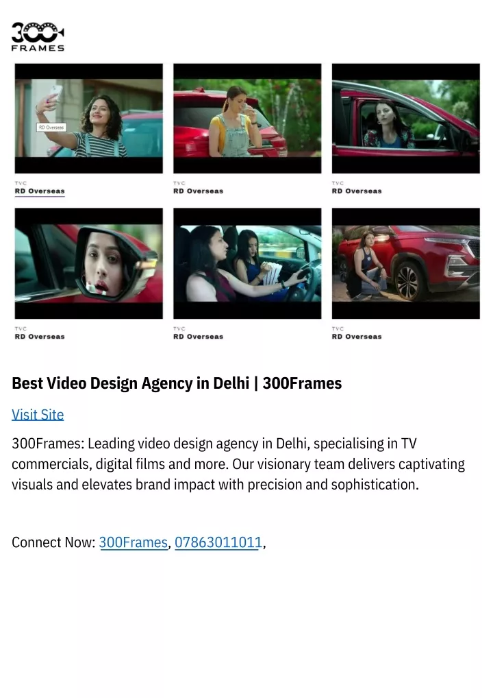 best video design agency in delhi 300frames