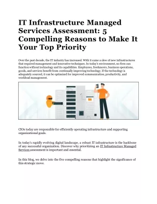 it infrastructure managed services assessment 5 compelling reasons to make it your top priority