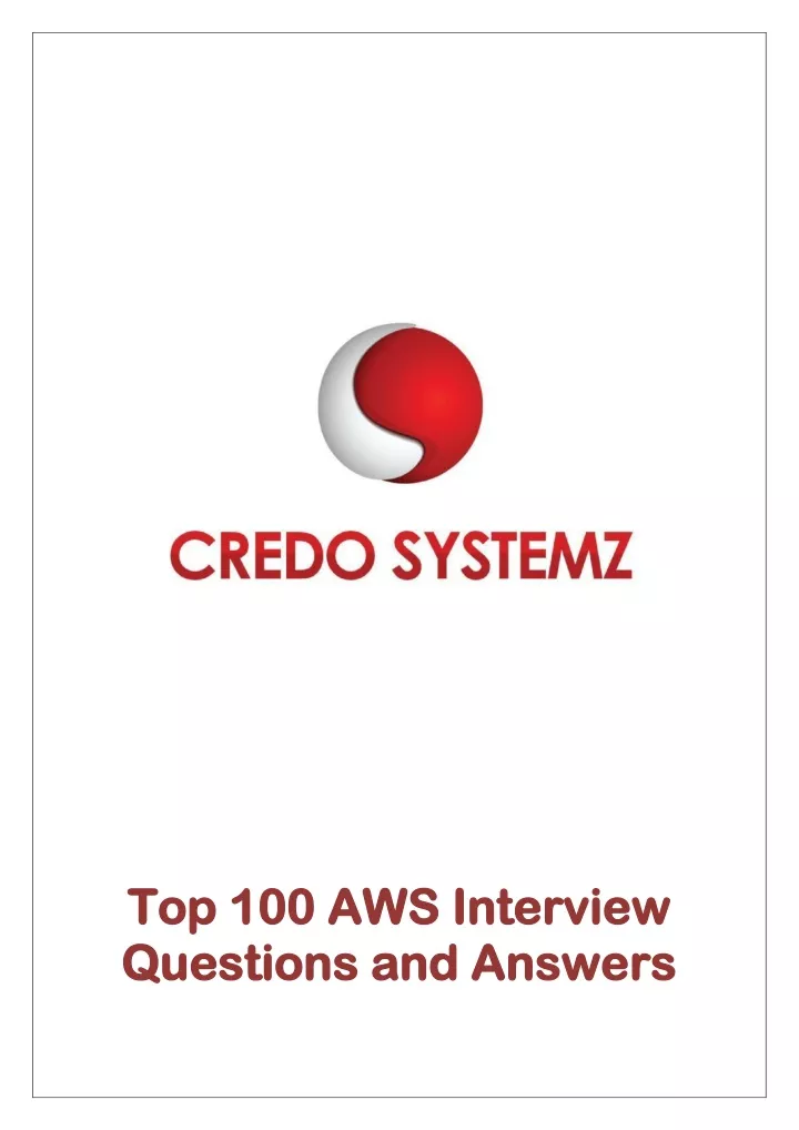 top 100 aws interview top 100 aws interview