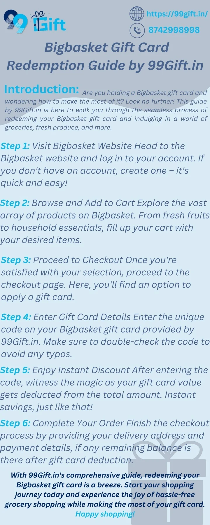PPT Bigbasket Gift Card Redemption Guide by 99Gift.in PowerPoint