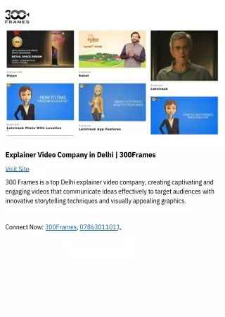 explainer video company in delhi 300frames