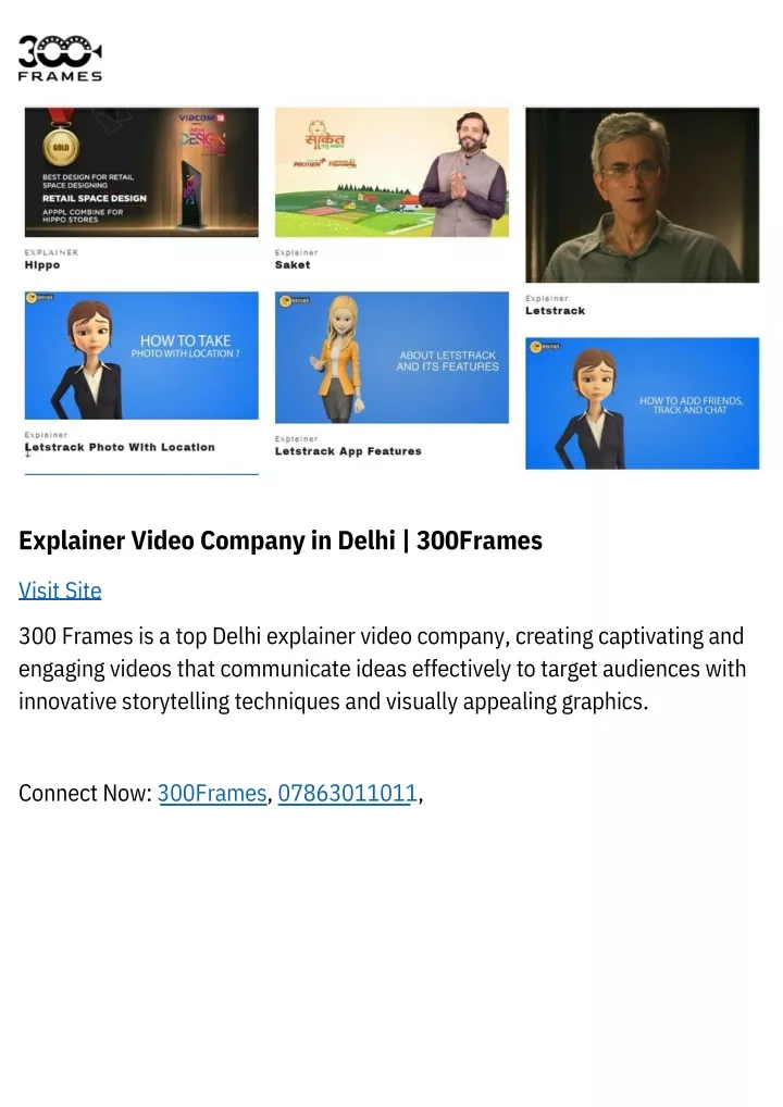 explainer video company in delhi 300frames