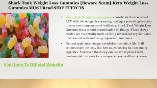 Shark Tank Weight Loss Gummies