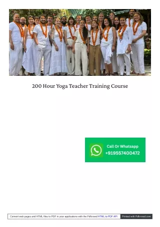 A 200-hour yoga teacher training program in Rishikesh