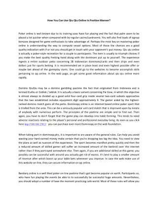how you can use qiu qiu online in positive manner