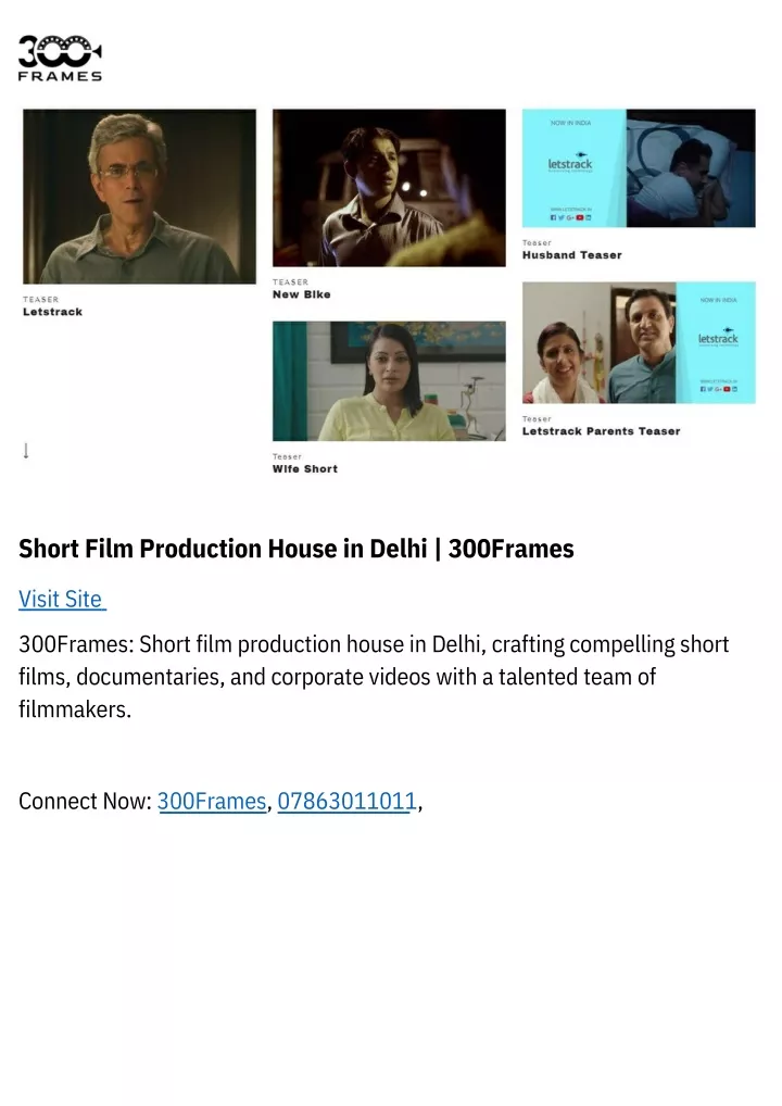 short film production house in delhi 300frames
