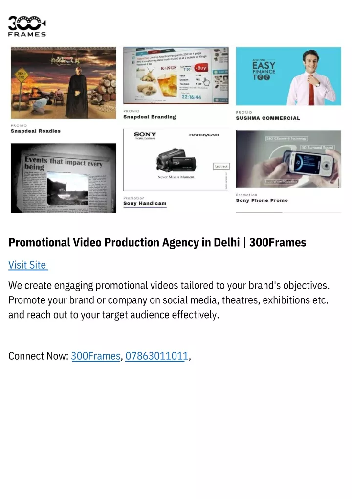 promotional video production agency in delhi