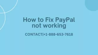How to Fix PayPal is not Working