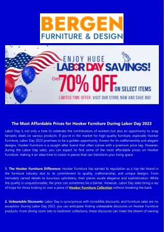 Affordable Prices on Labor Day Furniture Sales 2023 - Bergen Furniture & Design