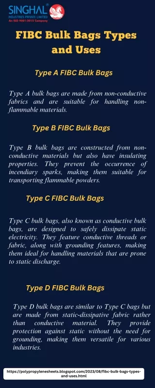 fibc bulk bags types and uses