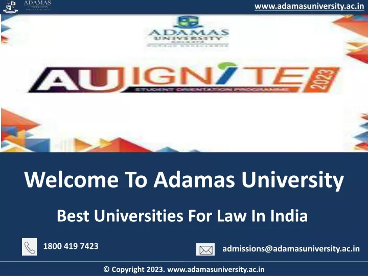 www adamasuniversity ac in