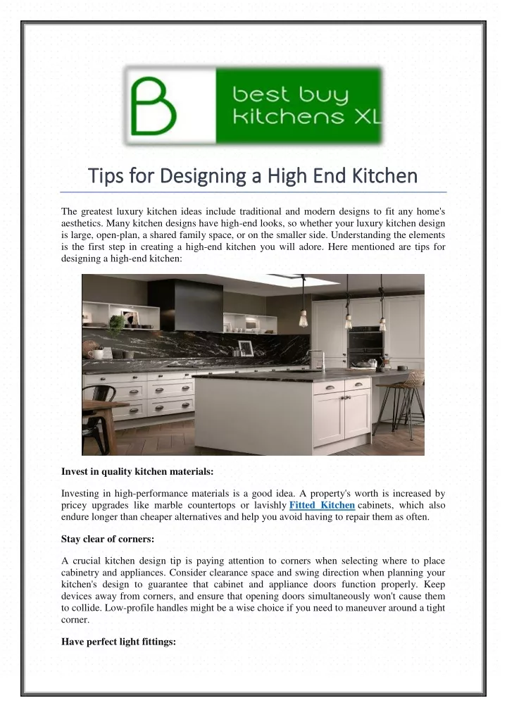 tips tips for designing a high end kitchen