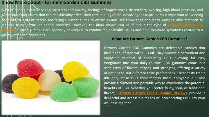 know more about farmers garden cbd gummies