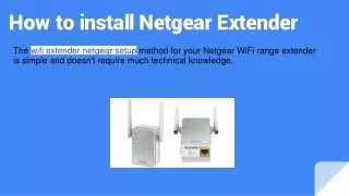 How to install Netgear Extender