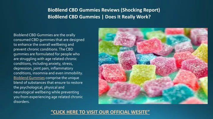 bioblend cbd gummies reviews shocking report