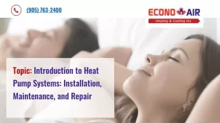 Introduction to Heat Pump Systems: Installation, Maintenance, and Repair