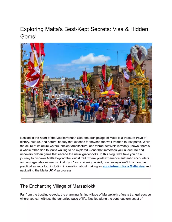 exploring malta s best kept secrets visa hidden