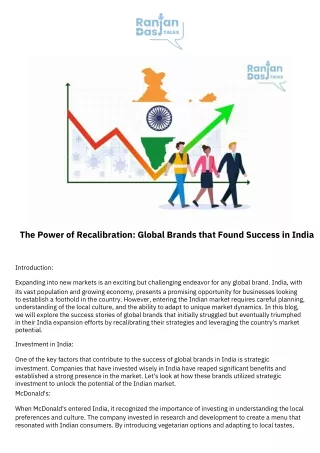 The Power of Recalibration Global Brands that Found Success in India