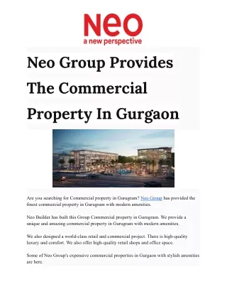 neo group provides the commercial property