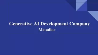 Generative AI Development Company