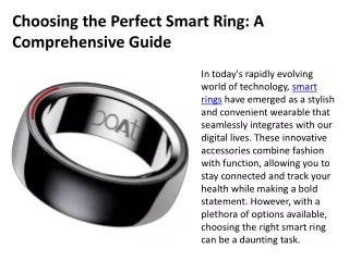 Choosing the Perfect Smart Ring