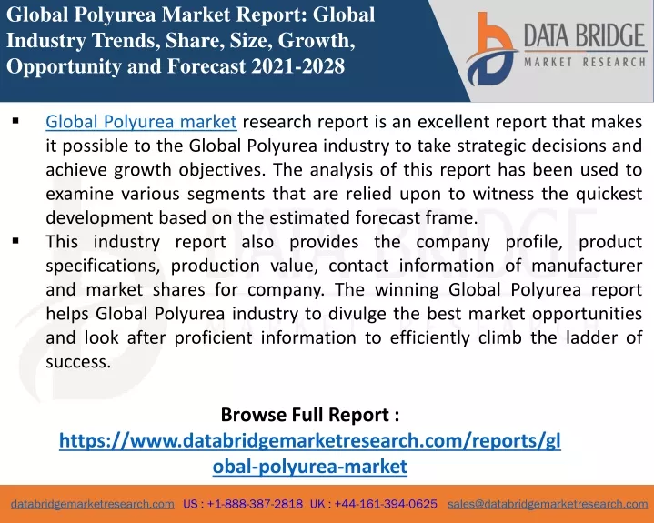 global polyurea market report global industry