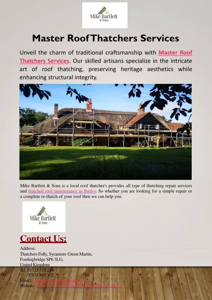 master roof thatchers services