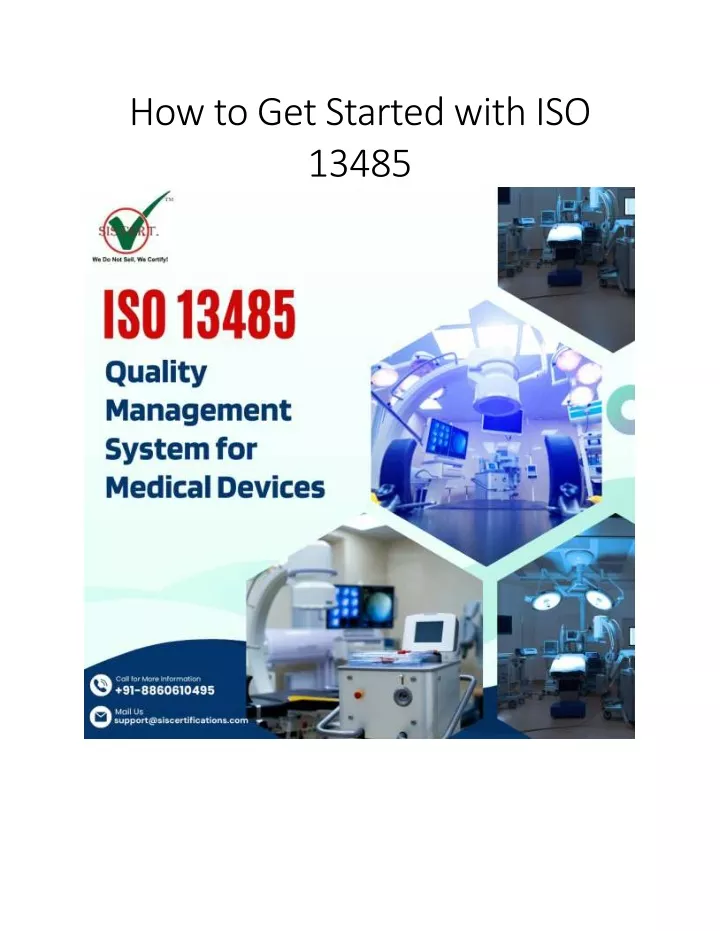 how to get started with iso 13485