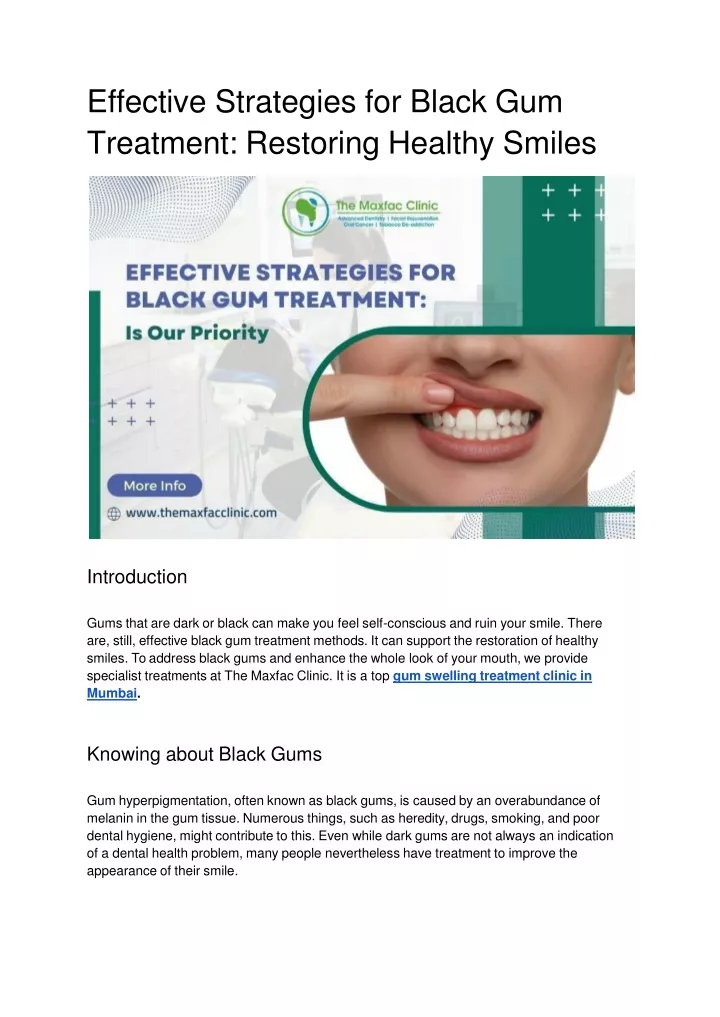 effective strategies for black gum treatment restoring healthy smiles