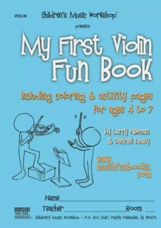 PDF_ My First Violin Fun Book: including coloring & activity pages for ages 4 to 7