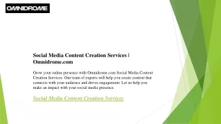 social media content creation services omnidrome