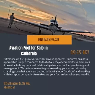 Aviation Fuel for Sale in California