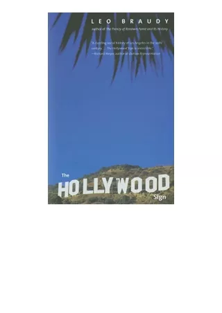 Download PDF The Hollywood Sign Fantasy and Reality of an American Icon Icons of America for android