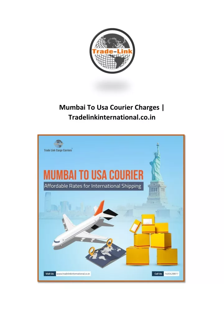 mumbai to usa courier charges