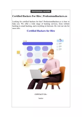 Certified Hackers For Hire Professionalhackers.co